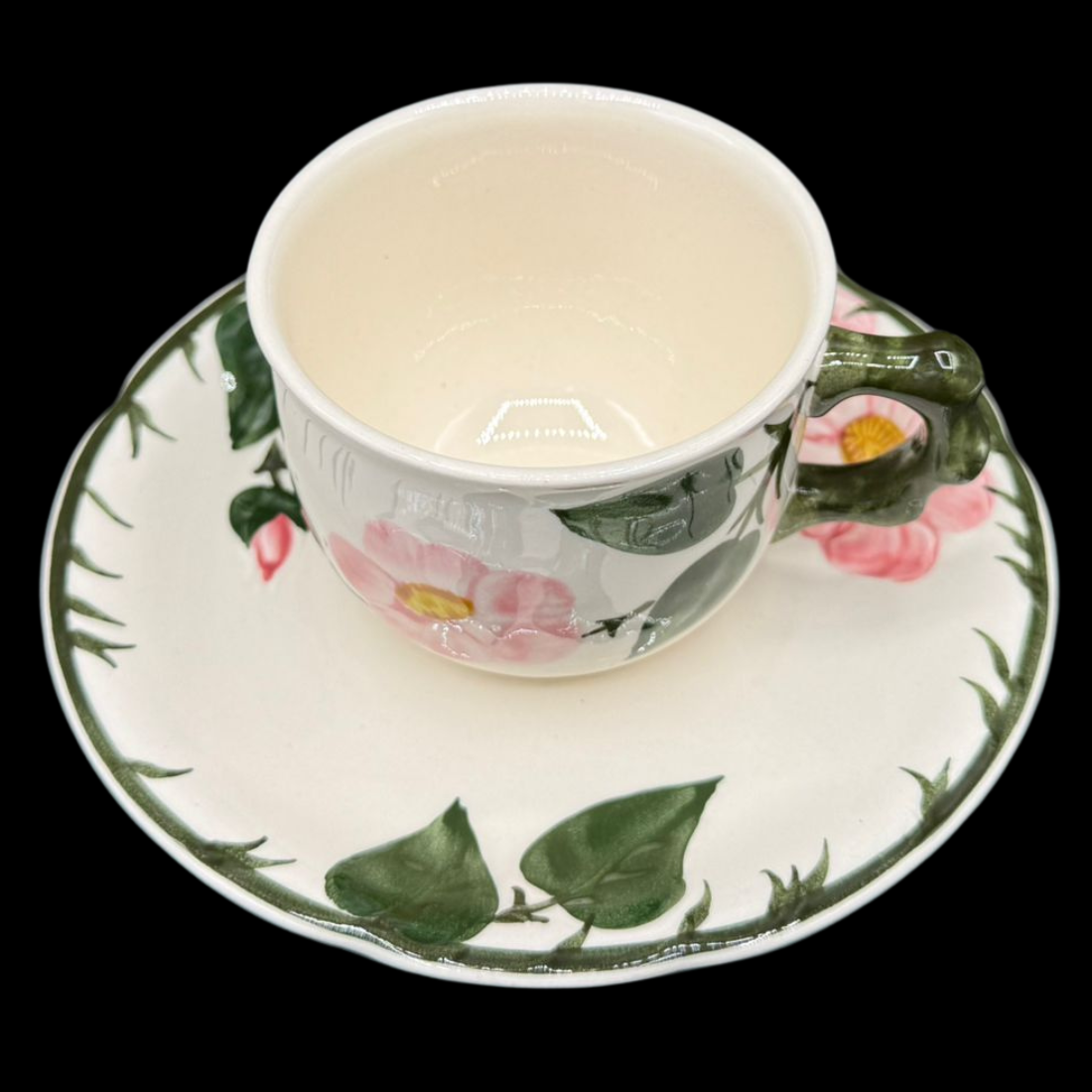 Villeroy & Boch Wildrose: Kaffeetasse / Tasse mit Unterteller