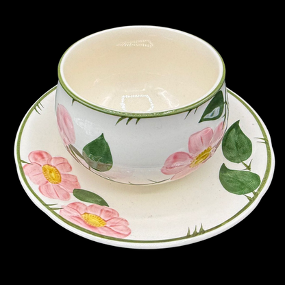 Villeroy & Boch Wildrose: Sauciere / Soßenschüssel / Suppentasse mit festem Unterteil