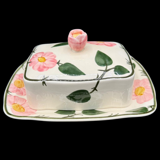 Villeroy & Boch Wildrose: Butterdose, zweiteilig - neuwertig