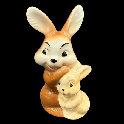 Goebel Porzellanfigur: zwei Hasen - 9,5 cm