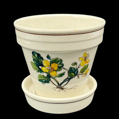 Villeroy & Boch Botanica: Blumentopf / Blumenübertopf mit Untersetzer, gelb