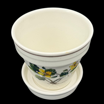 Villeroy & Boch Botanica: Blumentopf / Blumenübertopf mit Untersetzer, gelb