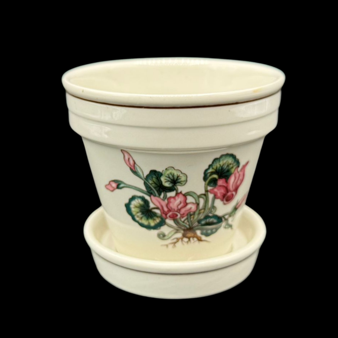 Villeroy & Boch Botanica: Blumentopf / Blumenübertopf mit Untersetzer, rosa