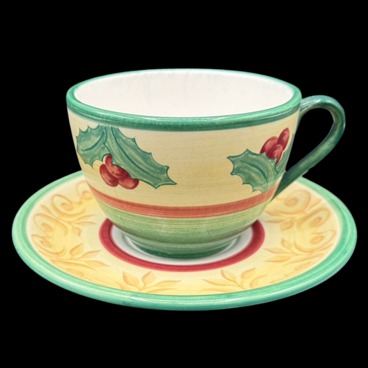 Villeroy & Boch Merry Winter: Teetasse / Tasse mit Unterteller