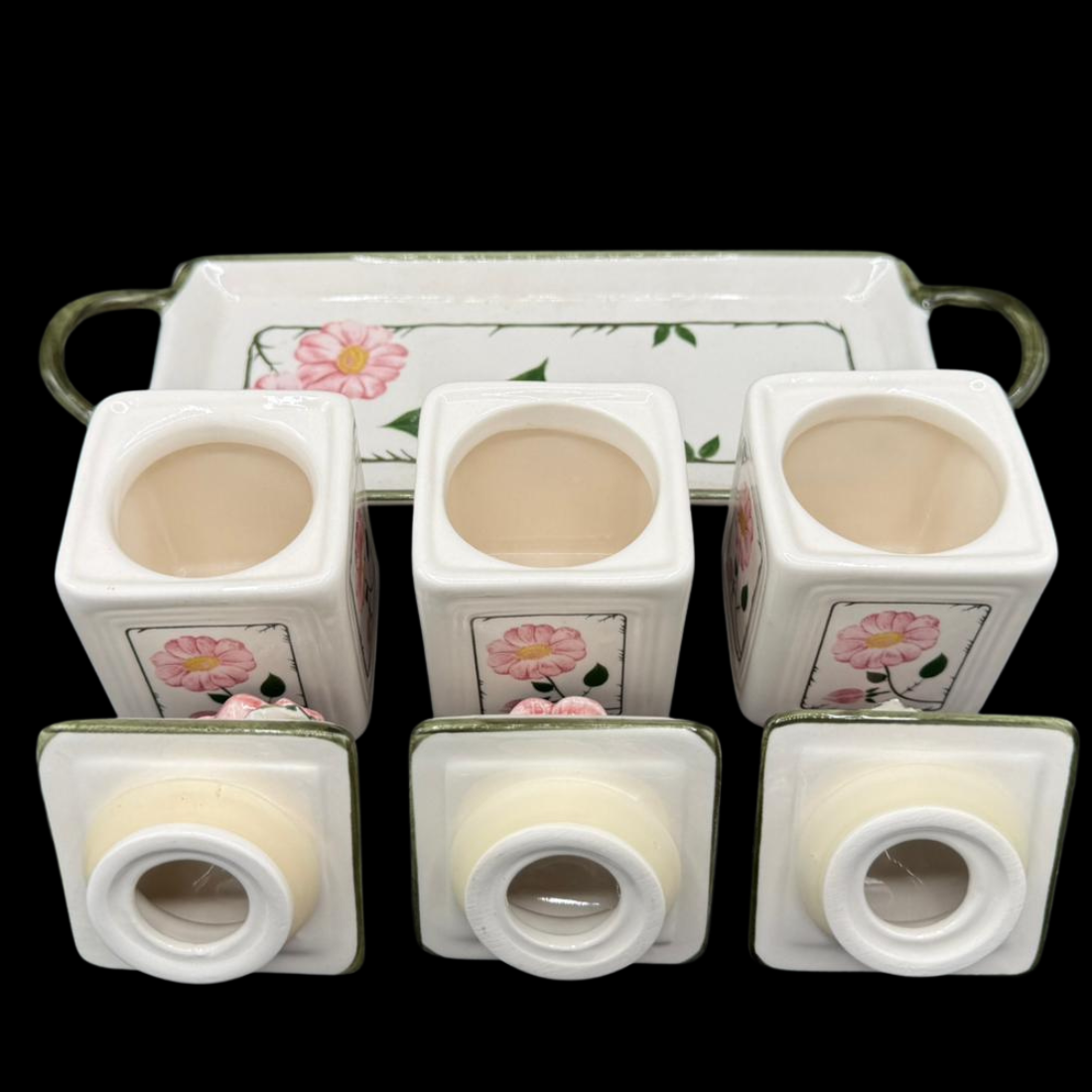 Villeroy & Boch Wildrose: Tablett mit drei Marmeladendosen Charm