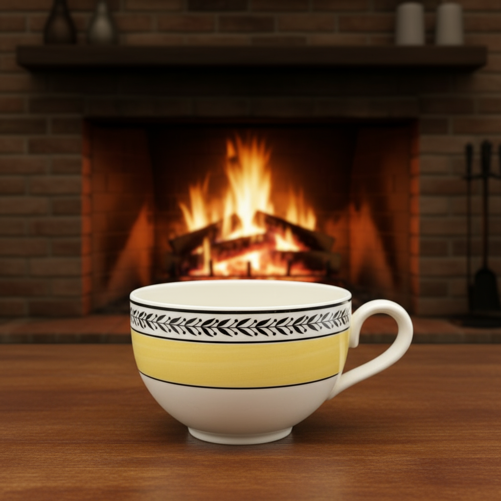 Villeroy & Boch Audun Fleur: Jumbotasse / Frühstückstasse / Cappuccinotasse