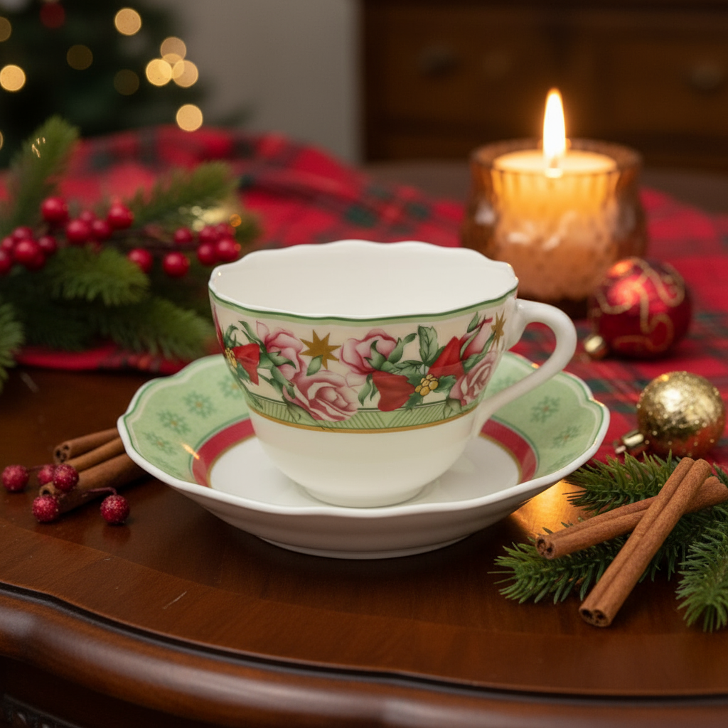 Hutschenreuther Medley Parklane Christmas: Kaffeetasse / Tasse mit Unterteller