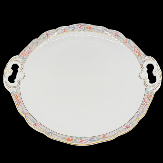 Hutschenreuther Maria Theresia Fürstenau: Tortenplatte / Kuchenplatte mit Griff - neu