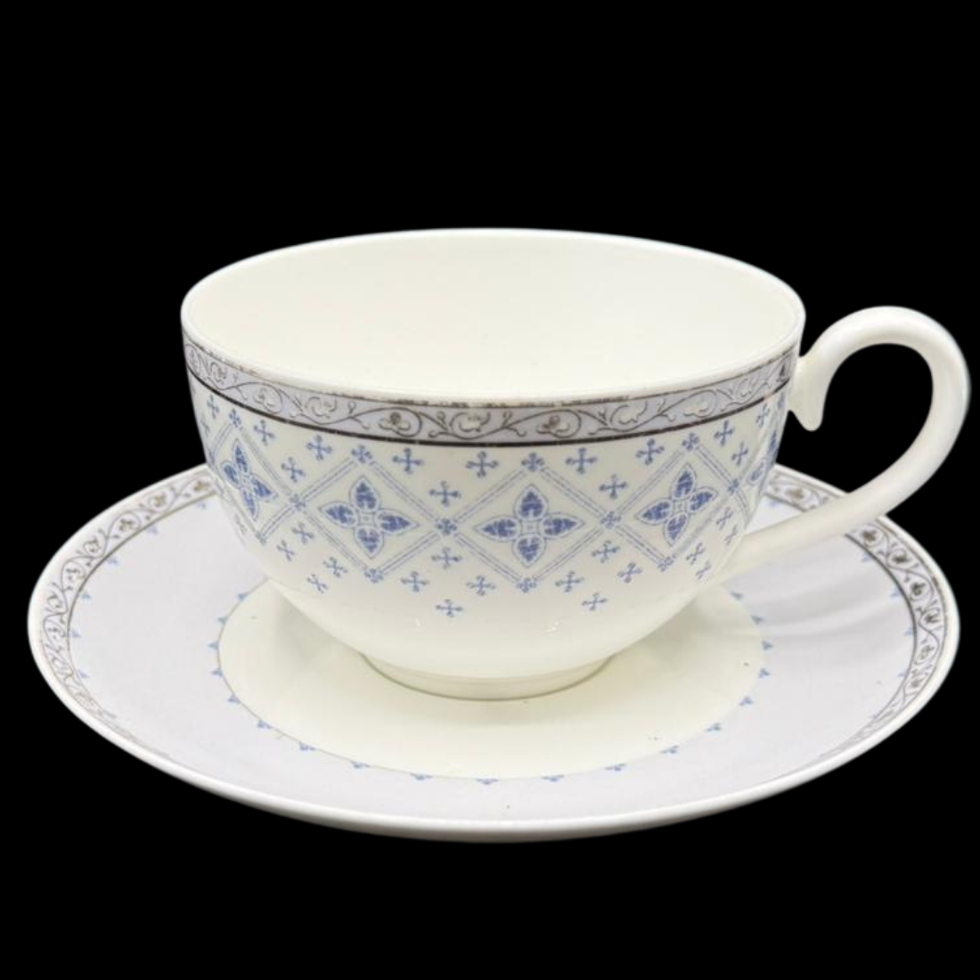 Villeroy & Boch Azurea: Jumbotasse / Cappuccinotasse / Frühstückstasse mit Unterteller