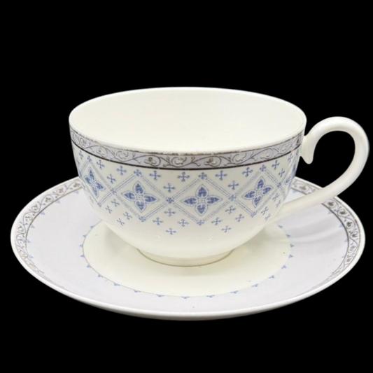 Villeroy & Boch Azurea: Jumbotasse / Cappuccinotasse / Frühstückstasse mit Unterteller