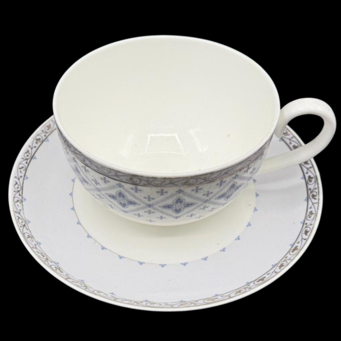 Villeroy & Boch Azurea: Jumbotasse / Cappuccinotasse / Frühstückstasse mit Unterteller