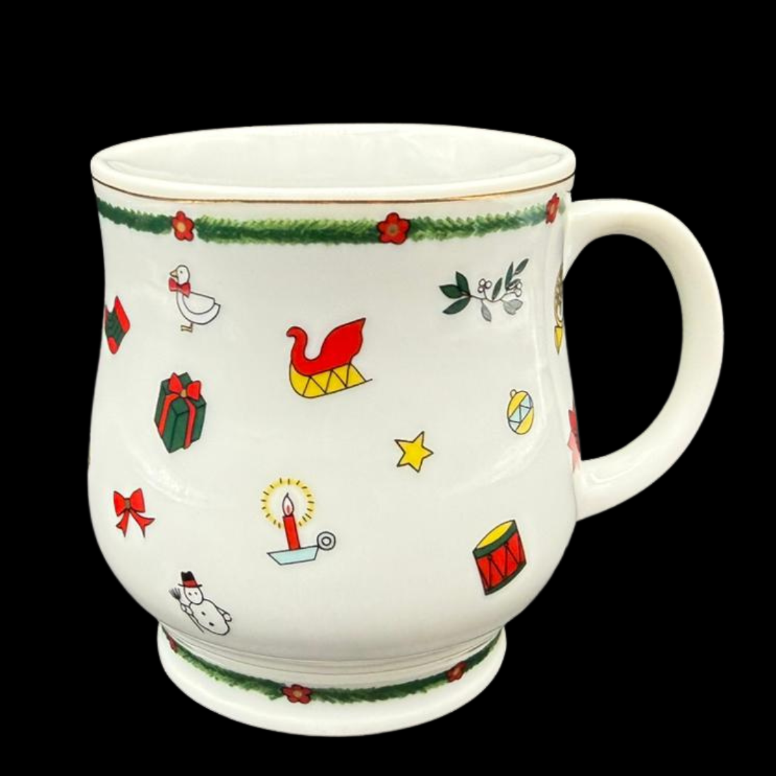 Emilio Bergamin Taitu / Taitù Feste 1998 : Kaffeebecher / Henkelbecher (Noël-Design)