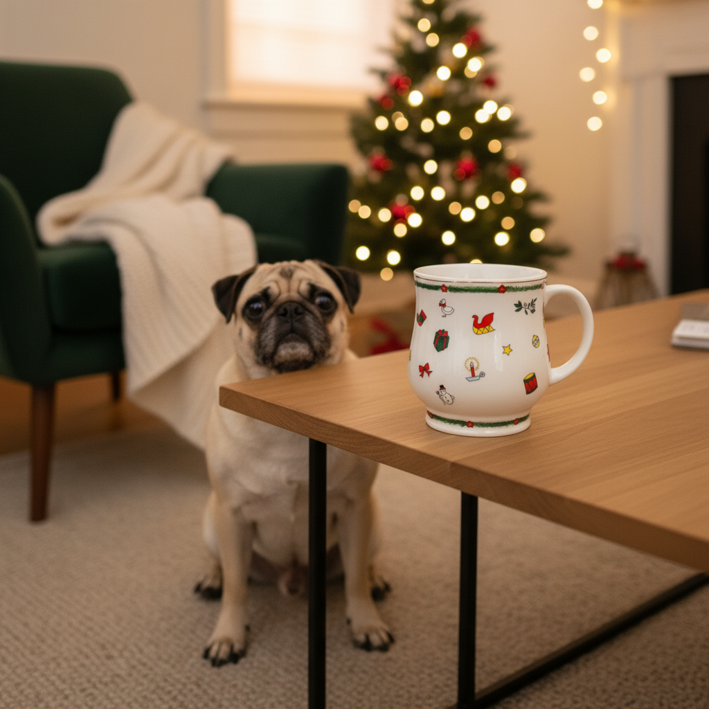 Emilio Bergamin Taitu / Taitù Feste 1998 : Kaffeebecher / Henkelbecher (Noël-Design)