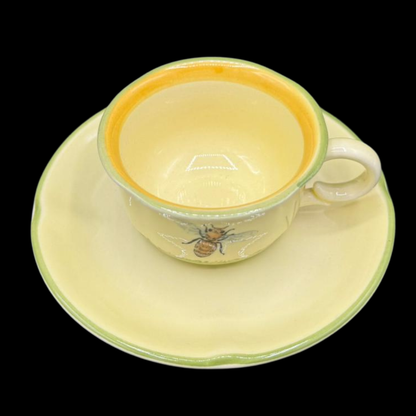 Zellerkeramik Biene: Mokkatasse / Espressotasse mit Unterteller