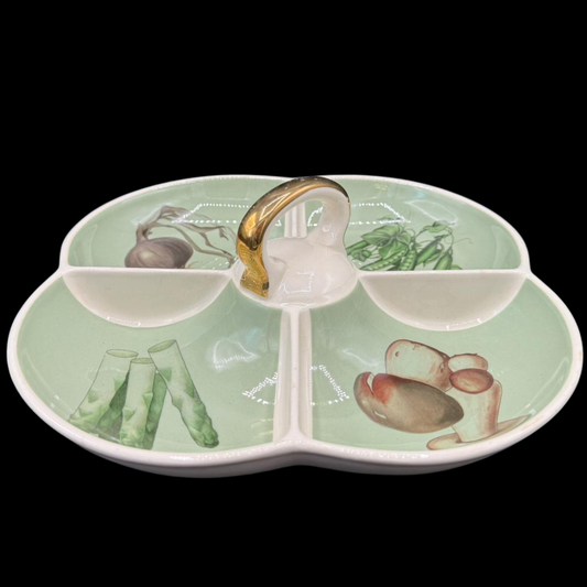 Villeroy & Boch: Griffschale / Cabaret / Servierschale mit vier Fächern und Griff (Gemüse)