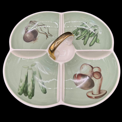 Villeroy & Boch: Griffschale / Cabaret / Servierschale mit vier Fächern und Griff (Gemüse)