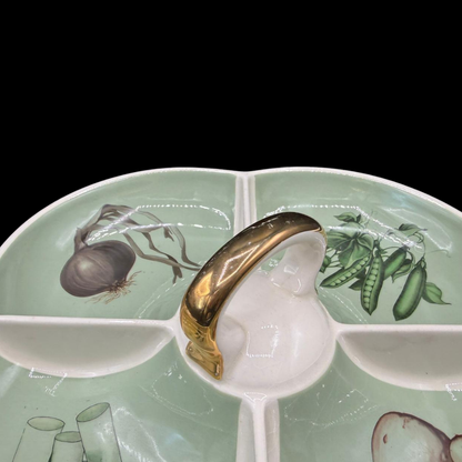 Villeroy & Boch: Griffschale / Cabaret / Servierschale mit vier Fächern und Griff (Gemüse)