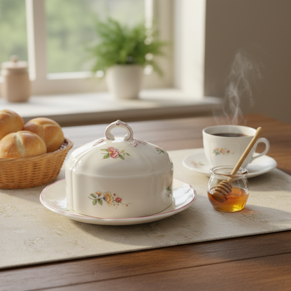 Villeroy & Boch Phoenix rot: Butterdose mit Deckel - rund