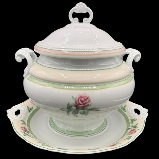 Hutschenreuther Medley Parklane: Suppenterrine / Terrine mit Unterteller