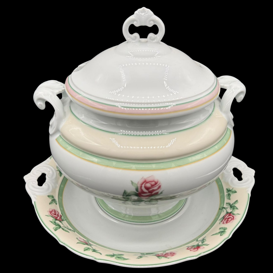 Hutschenreuther Medley Parklane: Suppenterrine / Terrine mit Unterteller