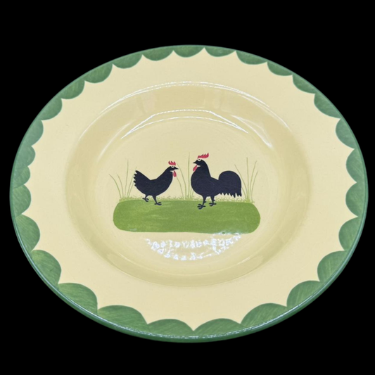 Zeller Keramik Hahn und Henne: Kuchenteller / Dessertteller / Frühstücksteller