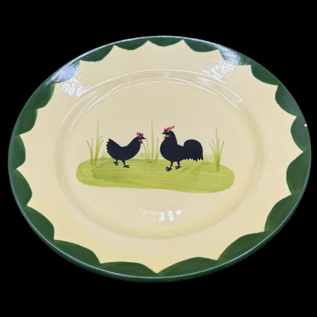 Zeller Keramik Hahn und Henne: Kuchenteller / Dessertteller - siehe Beschreibung