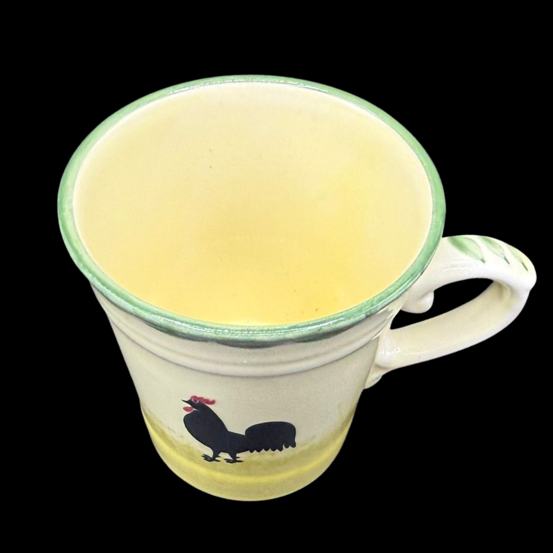 Zeller Keramik Hahn und Henne: Kaffeetasse / Kaffeebecher - hell / neu