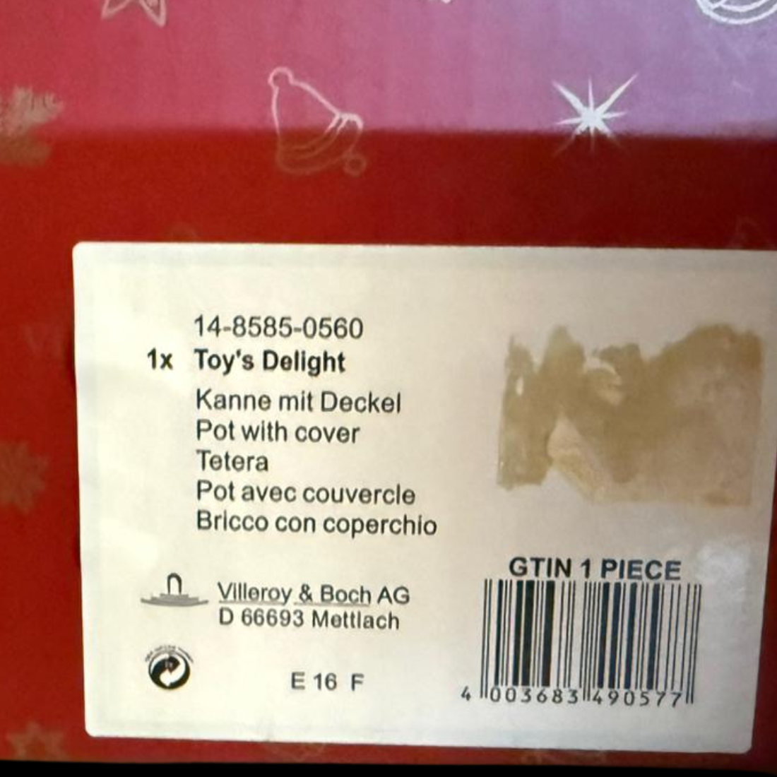 Villeroy & Boch Toy´s Delight: Teekanne / Kanne - neu und in Originalverpackung