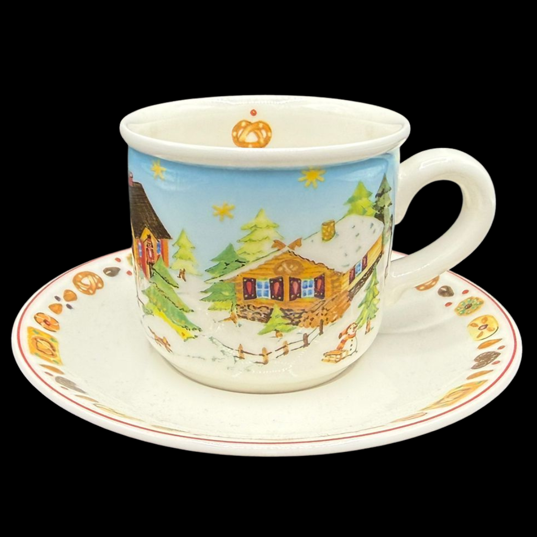 Villeroy & Boch Wunderland / Wonderland: Kaffeetasse / Tasse mit Unterteller Weihnachten