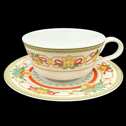 Hutschenreuther Louvre: Teetasse / Tasse mit Unterteller Weihnachtsservice