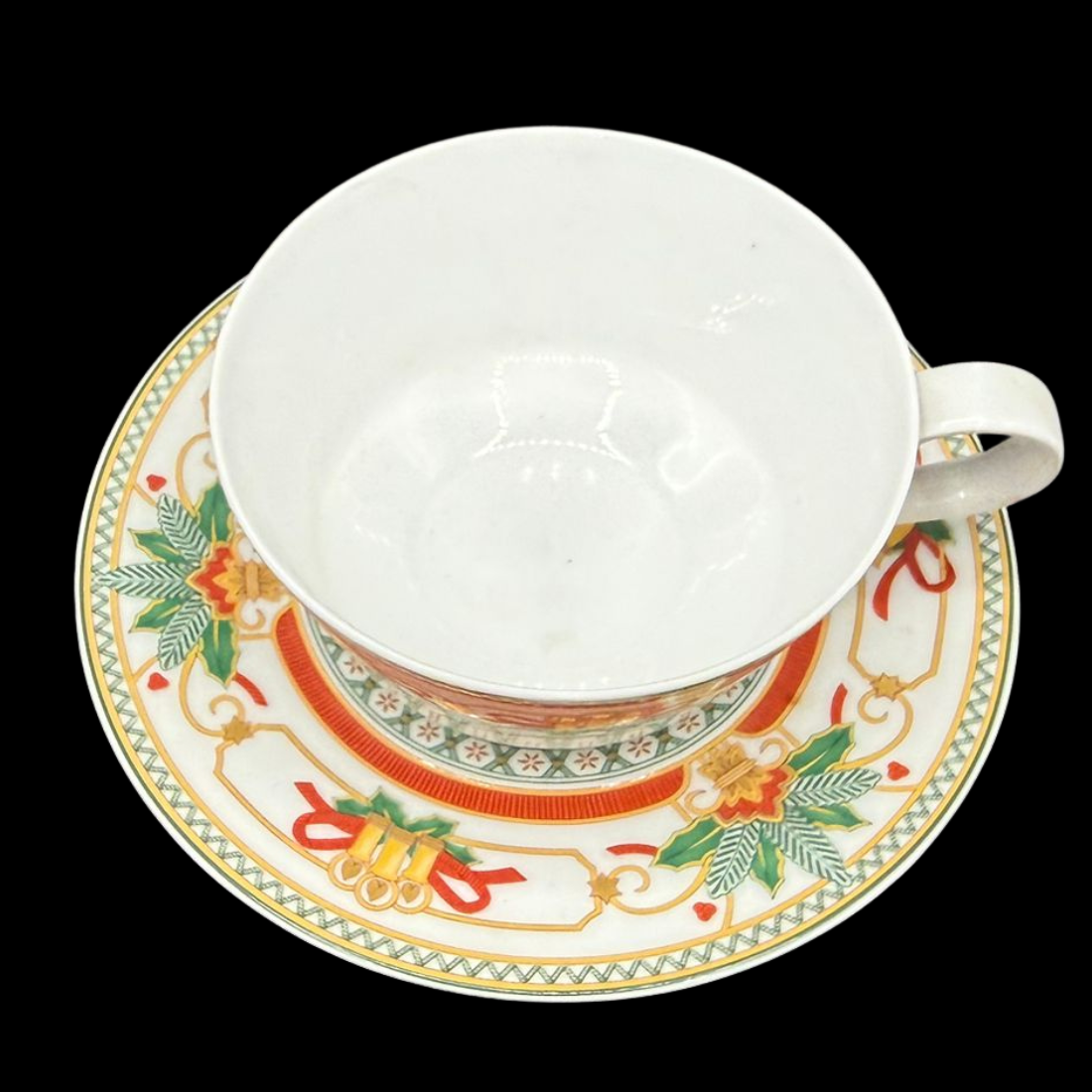 Hutschenreuther Louvre: Teetasse / Tasse mit Unterteller Weihnachtsservice