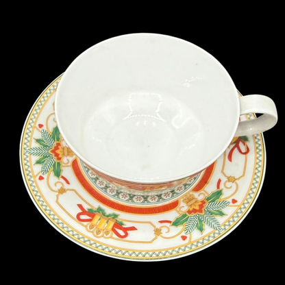 Hutschenreuther Louvre: Teetasse / Tasse mit Unterteller Weihnachtsservice