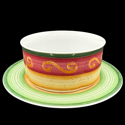 Villeroy & Boch Switch Winter Season Freske: Suppentasse / Dessertschale mit Unterteller