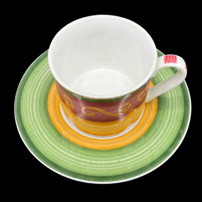 Villeroy & Boch Switch Winter Season Freske: Kaffeetasse / Tasse mit Unterteller