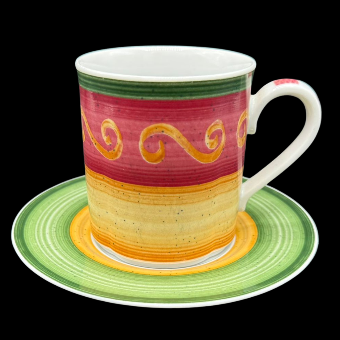 Villeroy & Boch Switch Winter Season Freske: Henkelbecher / Kaffeebecher mit Unterteller