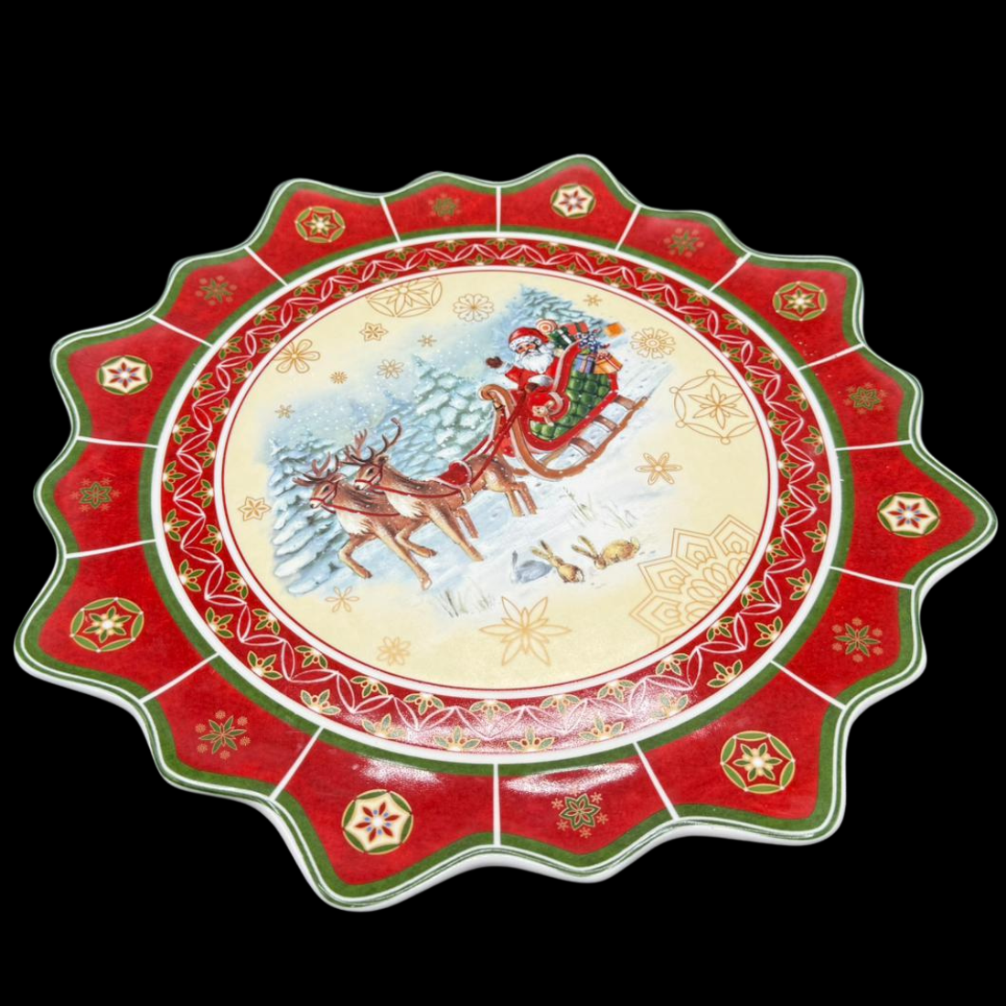 Villeroy & Boch Toy´s Fantasy: Gebäckteller Schlitten Weihnachten - 42 cm - neu