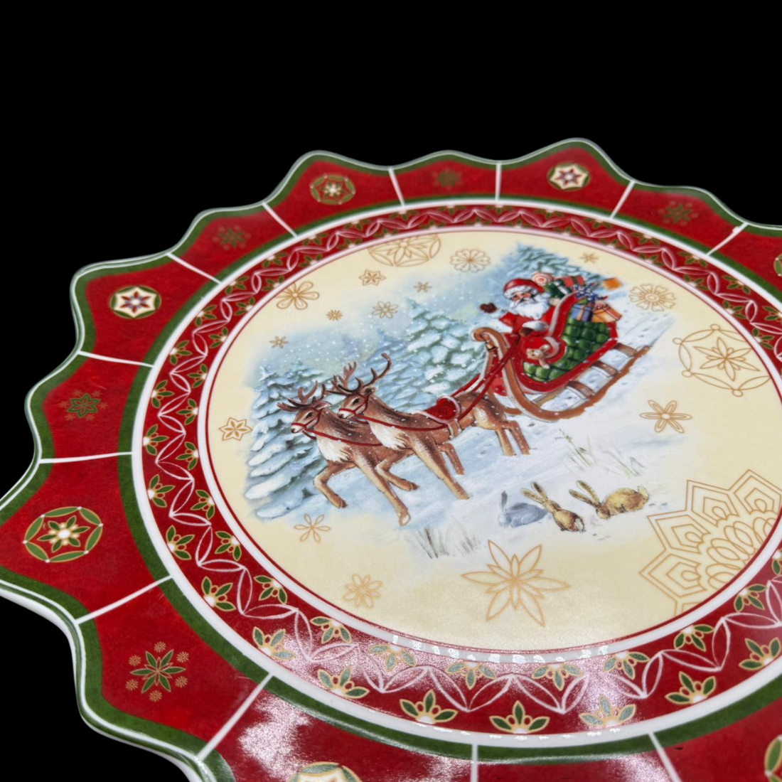 Villeroy & Boch Toy´s Fantasy: Gebäckteller Schlitten Weihnachten - 42 cm - neu