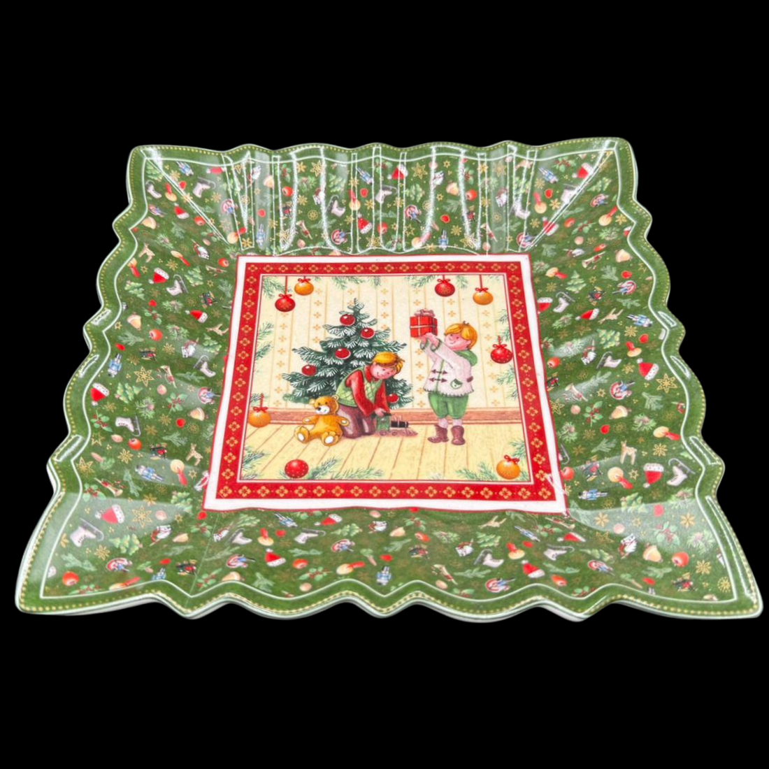 Villeroy & Boch Toy´s Fantasy: Schale, eckig / Plätzchenteller "Weihnachtsbaum" - neu