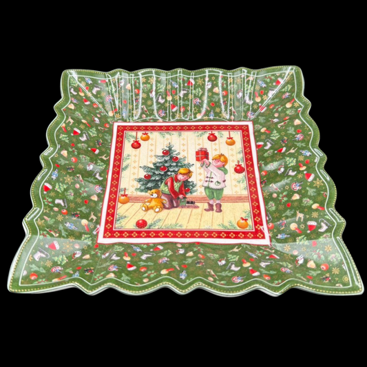 Villeroy & Boch Toy´s Fantasy: Schale, eckig / Plätzchenteller "Weihnachtsbaum" - neu