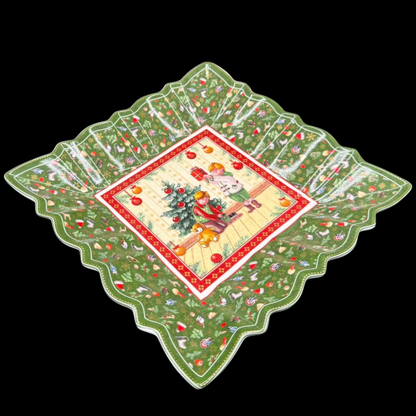 Villeroy & Boch Toy´s Fantasy: Schale, eckig / Plätzchenteller "Weihnachtsbaum" - neu