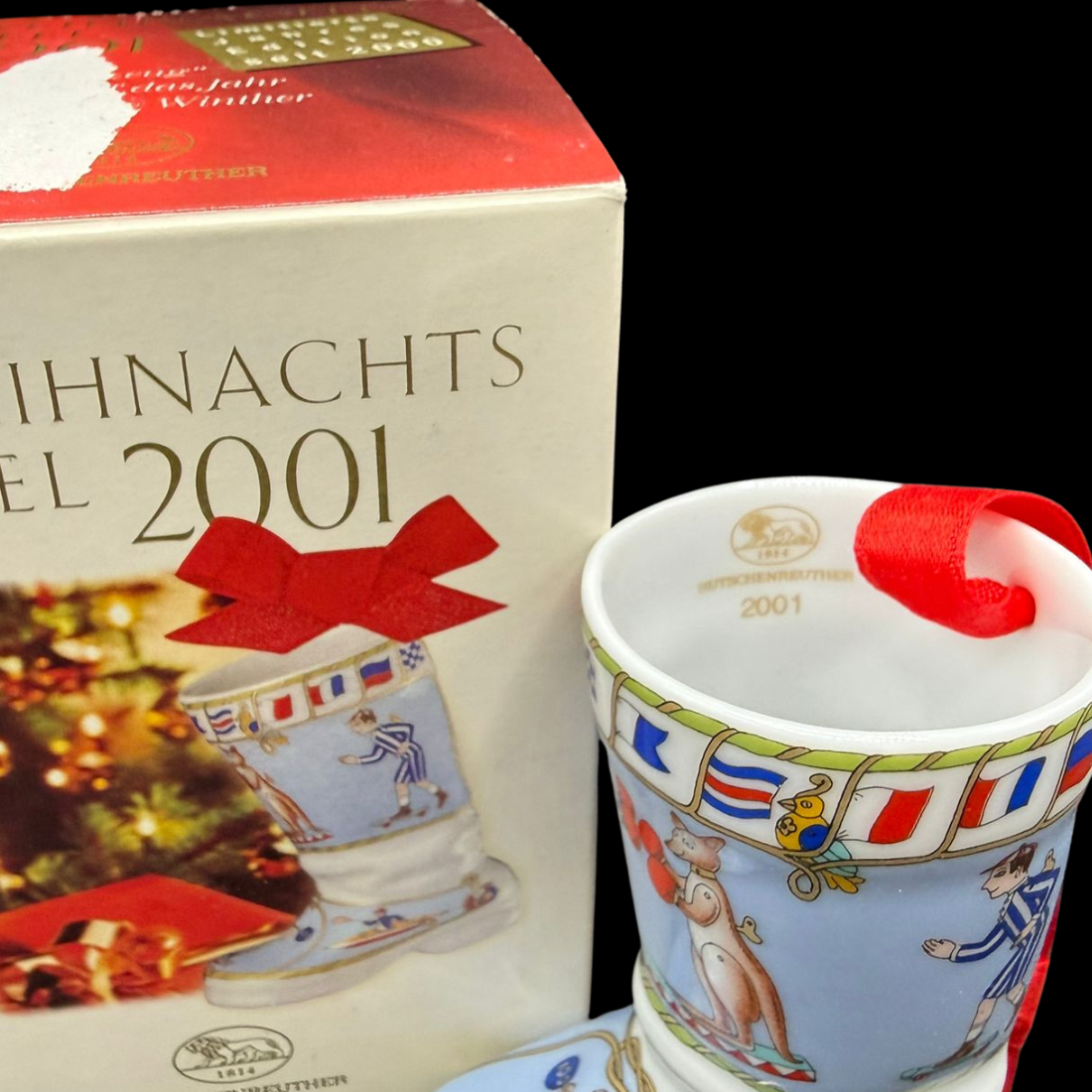 Hutschenreuther Weihnachtsstiefel: 2001 - neu und in OVP