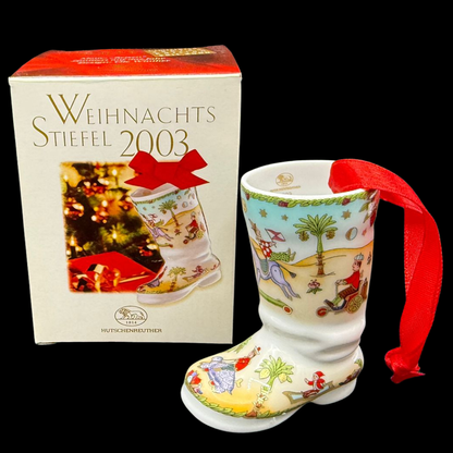 Hutschenreuther Weihnachtsstiefel: 2003 - neu und in OVP