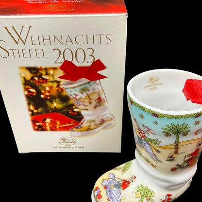 Hutschenreuther Weihnachtsstiefel: 2003 - neu und in OVP