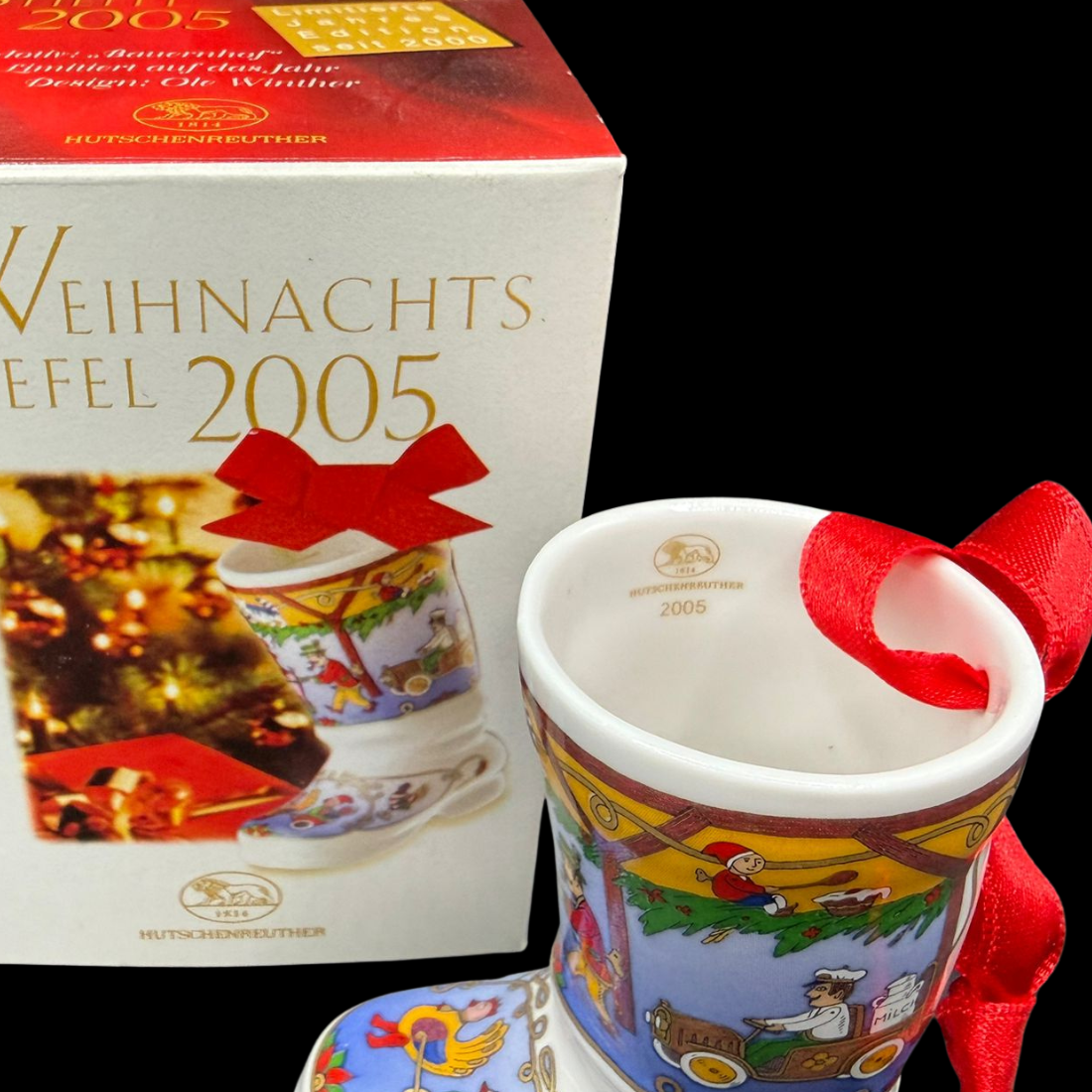Hutschenreuther Weihnachtsstiefel: 2005 - neu und in OVP