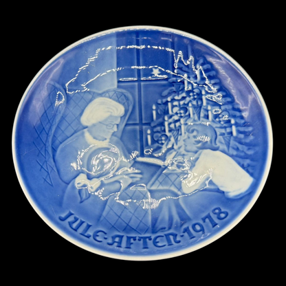 Royal Copenhagen B&G: Wandteller " Jule aften 1978"