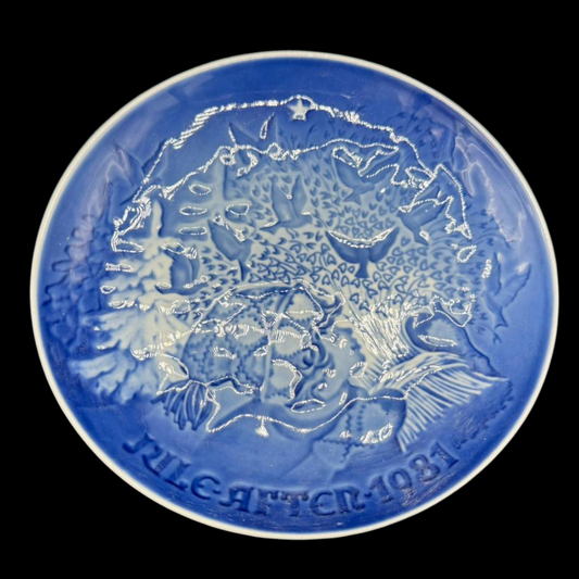 Royal Copenhagen B&G: Wandteller " Jule aften 1981"