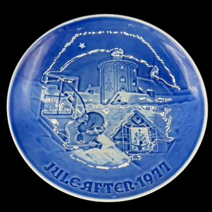 Royal Copenhagen B&G: Wandteller " Jule aften 1977"