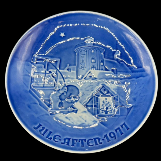 Royal Copenhagen B&G: Wandteller " Jule aften 1977"