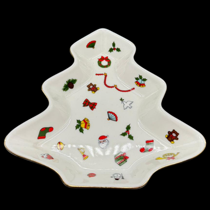 Emilio Bergamin Taitu / Taitù Noël: Teller / Schale Weihnachtsbaum / Tannenbaum / Tanne