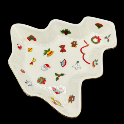 Emilio Bergamin Taitu / Taitù Noël: Teller / Schale Weihnachtsbaum / Tannenbaum / Tanne